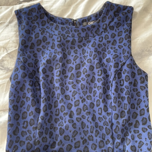 Dark blue leopard dress - Picture 2 of 5
